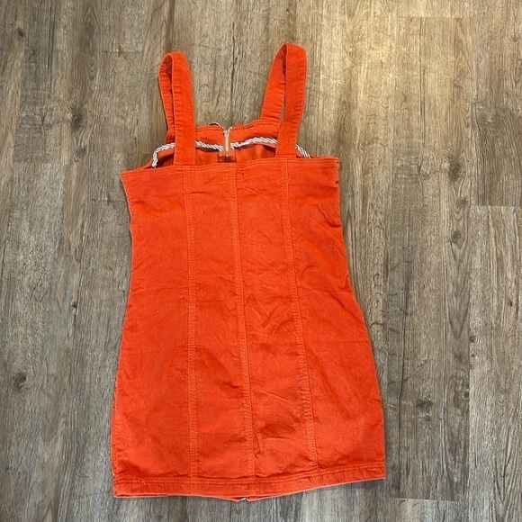 NWT BLACK LABEL ORANGE CORDUROY DRESS - Picture 7 of 7